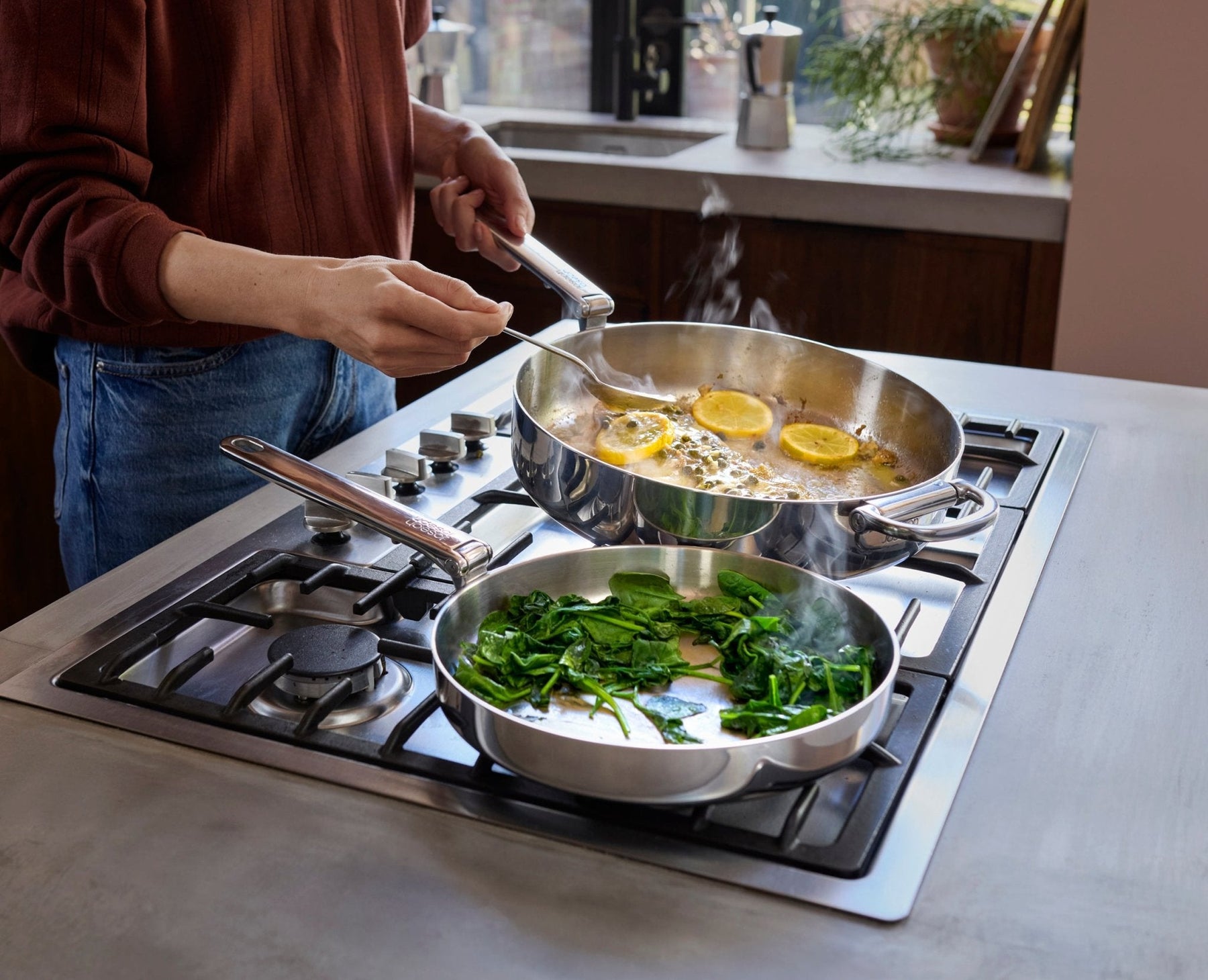 Space Steel Folding Handle 20cm Frying Pan