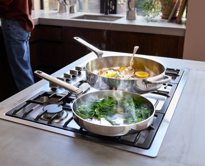 Space Steel Folding Handle 24cm Frying Pan