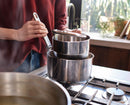 Space Steel Folding Handle 3-Piece Saucepan Set