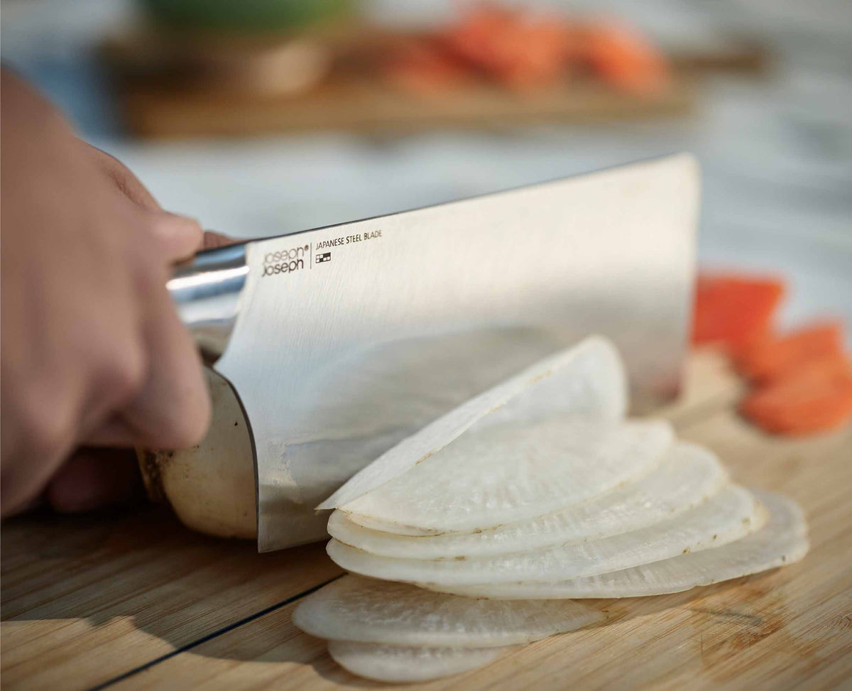 Elevate™ Fusion 5-piece Knife &amp; Scissor Set with Beechwood Block - 10577 - Image 4