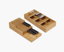 2-piece DrawerStore™ Bamboo Large Cutlery &amp; Knife Organiser Set
