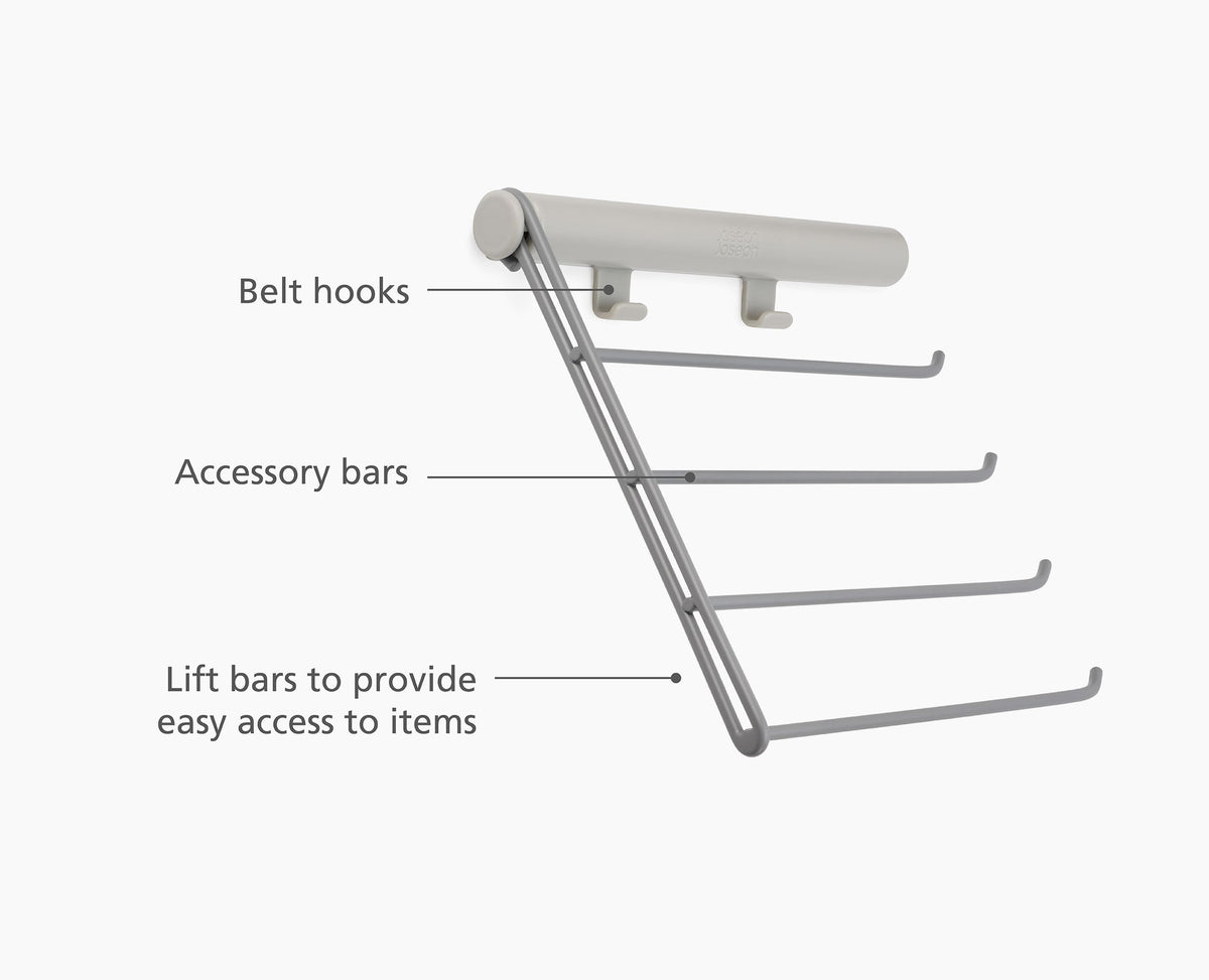 Orderly™ Belt, Tie &amp; Scarf Hanging Rail - 55005 - INFO