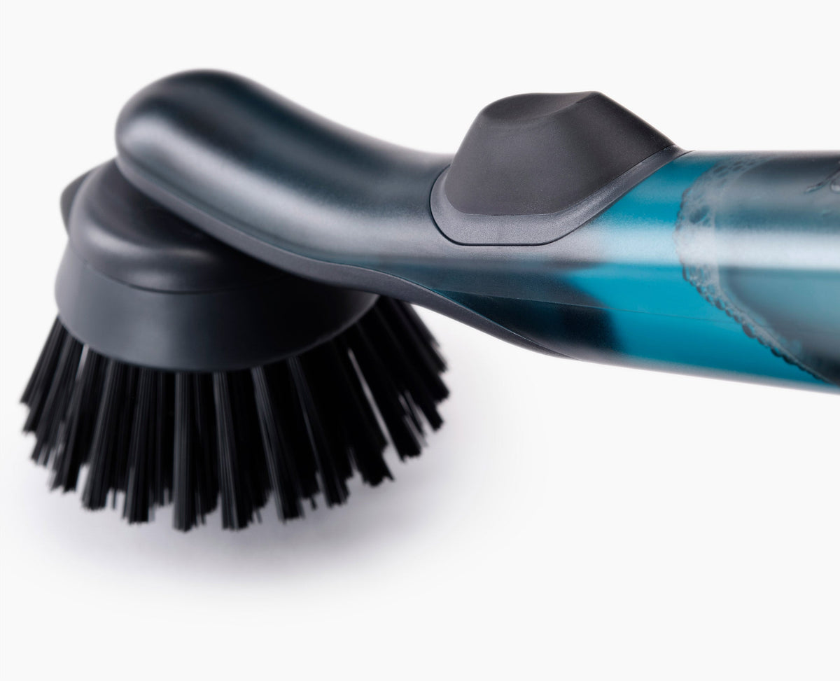SinkTech™ Soap Dispensing Washing-Up Brush with Steel Stand &amp; Extra Heads