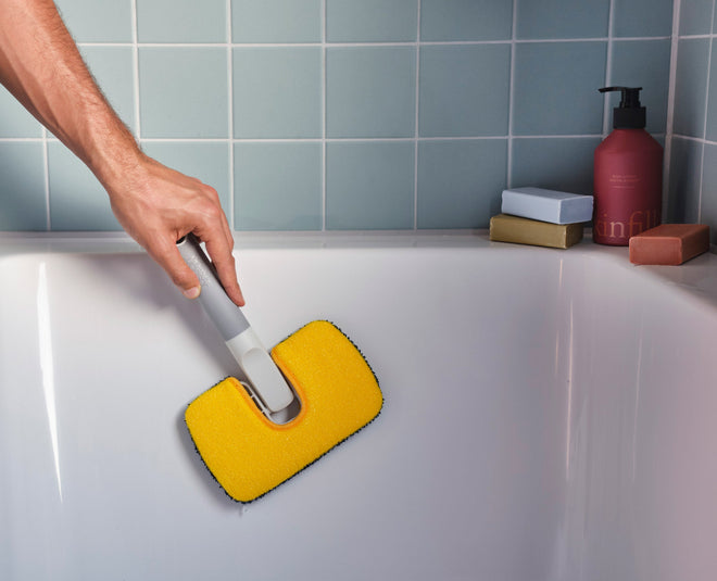 CleanTech™ 2-in-1 Surface Scrubber Tool with Extension Pole