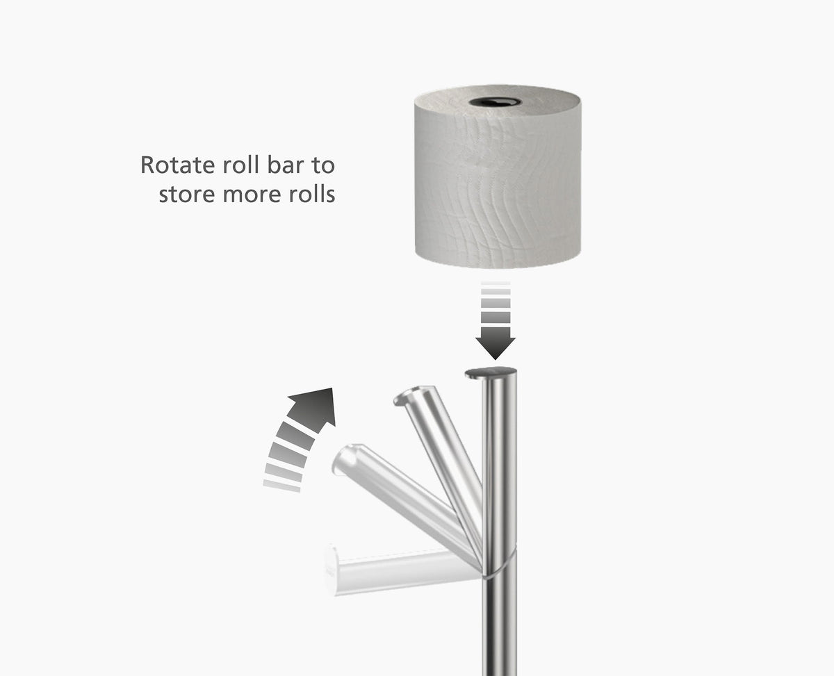Easystore™ Luxe 2-in-1 Toilet Roll Stand - 70594 - INFO