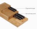 DrawerStore™ Bamboo Large 2-tier Knife Organiser - 851695 - INFO