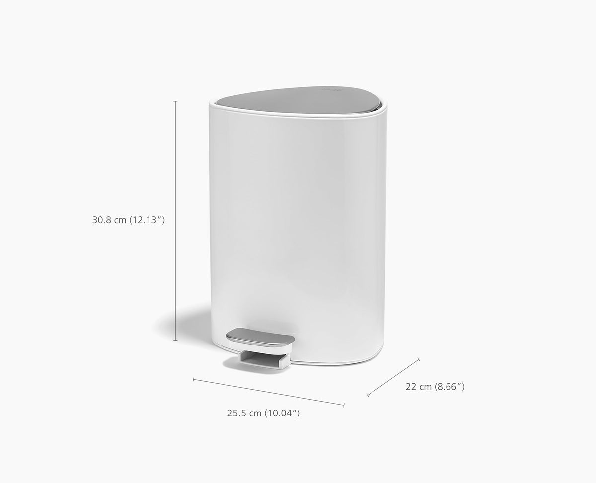 EasyStore™ 5L Gloss White Bathroom Bin Starter Set