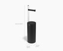 EasyStore™ Matt Black Concealed Toilet Roll Holder