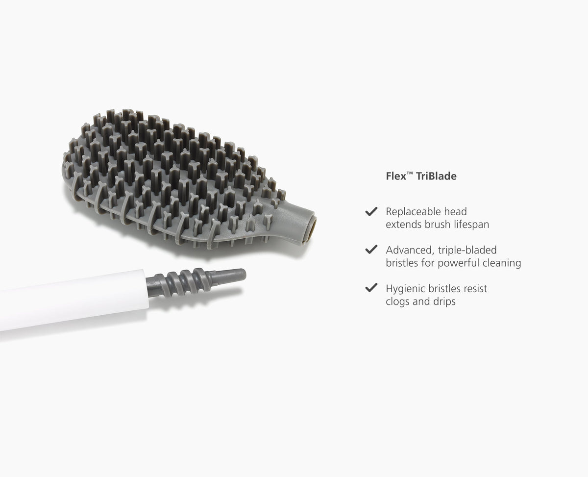 Flex™ TriBlade Lite White Toilet Brush