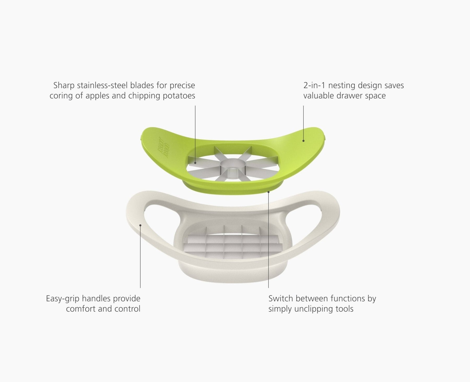 Nest™ Press 2-in-1 Fruit &amp; Vegetable Cutter