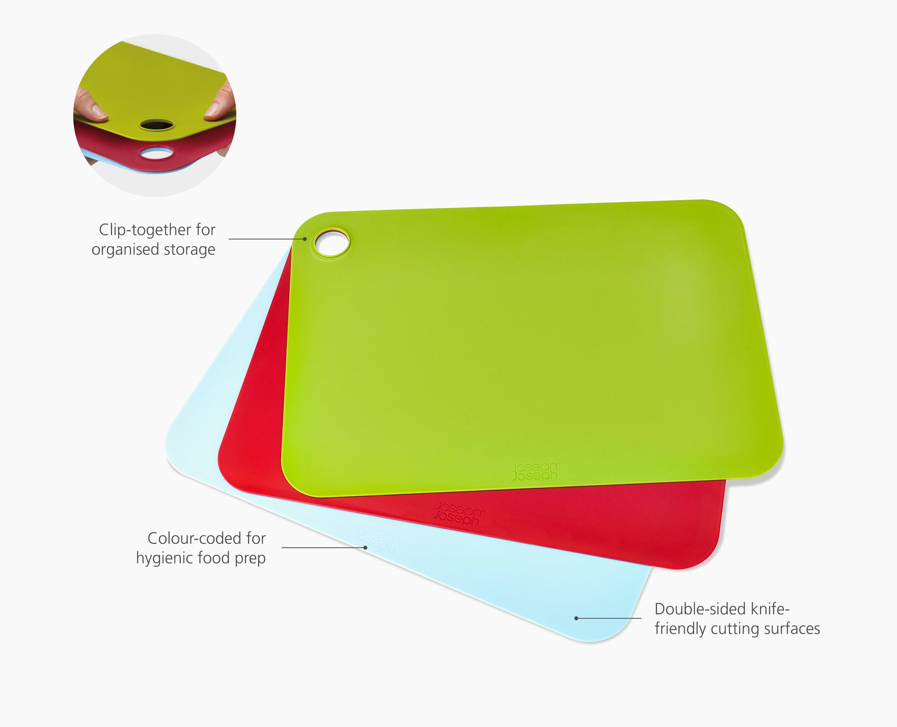 Pop™ 3-piece Multicolour Chopping Mat Set